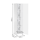 WARDROBE DOMINIC 1 DOOR WITH 4 RACK WHITE