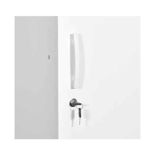 WARDROBE DOMINIC 1 DOOR WITH 4 RACK WHITE