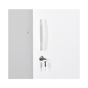 WARDROBE DOMINIC 1 DOOR WITH 4 RACK WHITE