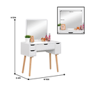 DRESSING TABLE 01 SOLID LEG WHITE