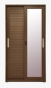 STEEL SLIDING WARDROBE JALUSI 2 DOORS 901 BYC BROWN