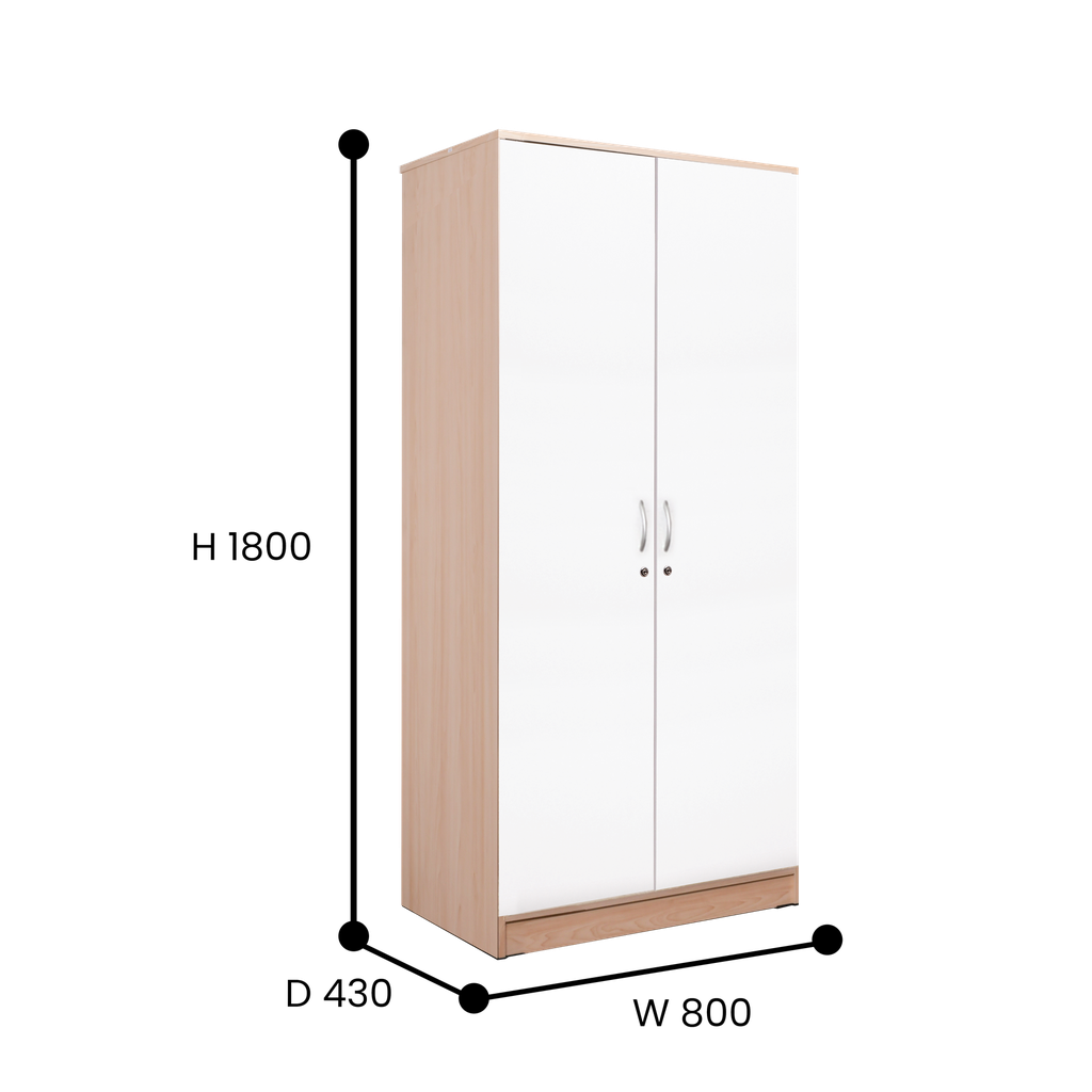 LEMARI PAKAIAN 2 PINTU 26111 NATURAL