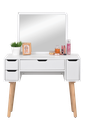 DRESSING TABLE 01 SOLID LEG WHITE