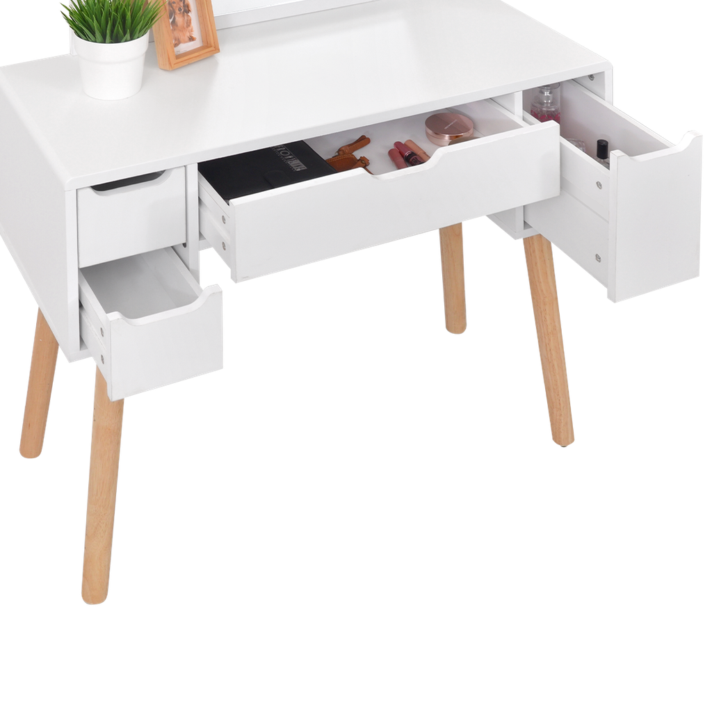 DRESSING TABLE 01 SOLID LEG WHITE