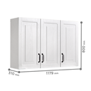 KITCHEN SET ATAS 3 PINTU PANEL 0108 WHITE