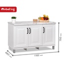 KITCHEN SET BAWAH 3 PINTU 0108 B WHITE