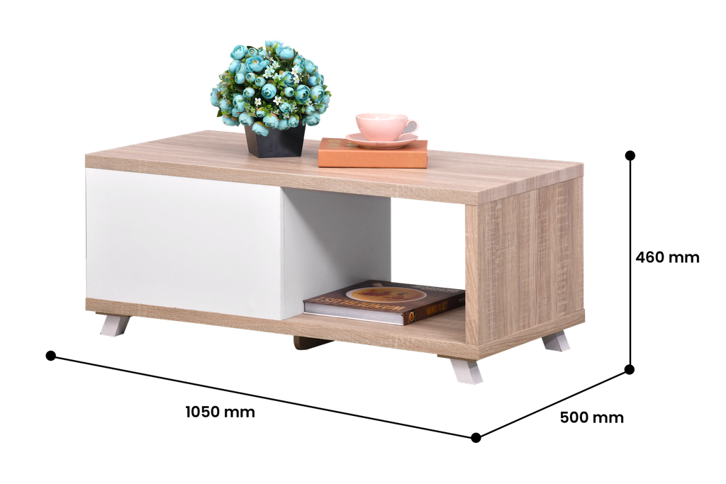 COFFEE TABLE 2612794 SONOMA OAK WHITE
