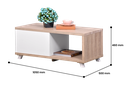 COFFEE TABLE 2612794 SONOMA OAK WHITE