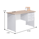 OFFICE DESK 1207 SONOMA OAK LIGHT / WHITE
