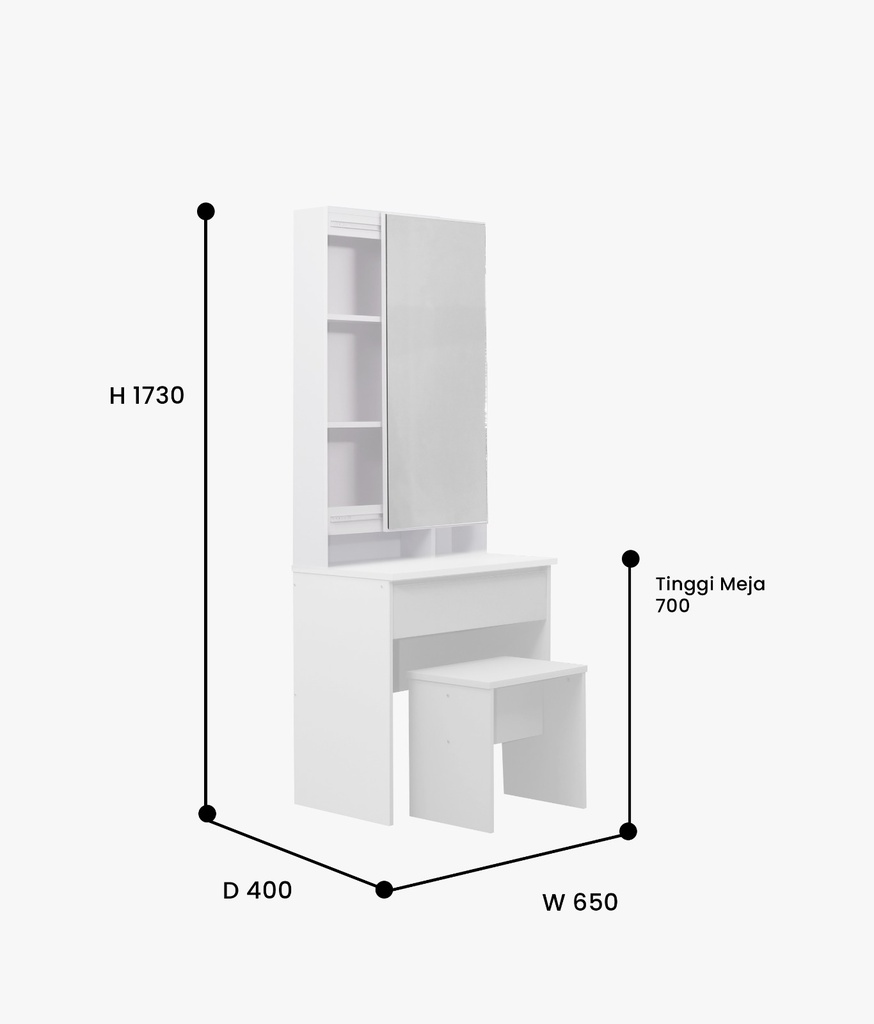 DRESSING TABLE AIRI WHITE