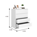 LILY 4 DRAWERS SNOOZE WHITE