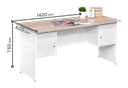 OFFICE DESK 0201 SONOMA OAK LIGHT / WHITE
