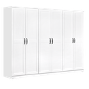 WARDROBE LAVENDER 6 DOORS WHITE