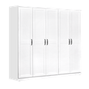 WARDROBE LAVENDER 5 DOORS WHITE