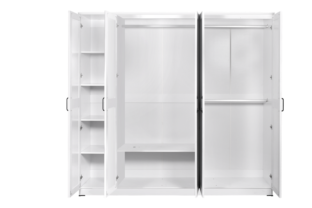 WARDROBE LAVENDER 5 DOORS WHITE