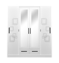 STEEL XR SLIDING WARDROBE 4 DOOR PRINTING 1