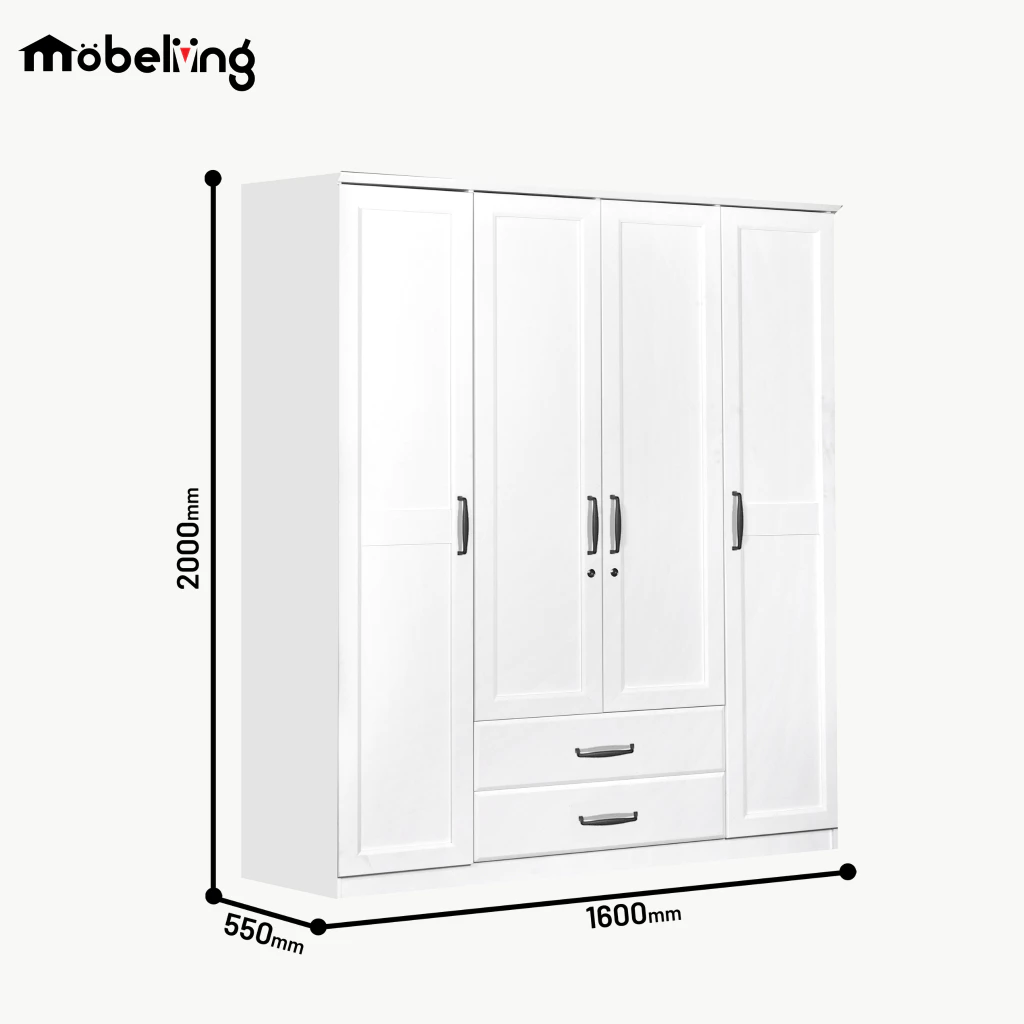 STEEL XR SLIDING WARDROBE 4 DOOR PRINTING 1