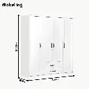 STEEL XR SLIDING WARDROBE 4 DOOR PRINTING 1