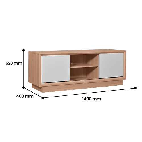 AUDIO VIDEO RACK ARDEN 140 WINTER MAPLE