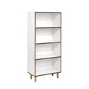 BOOK CABINET FOUR TIERS WHITE