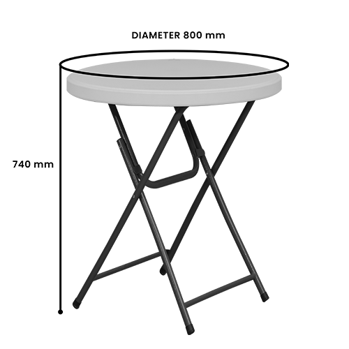 FOLDING TABLE Y80 WHITE