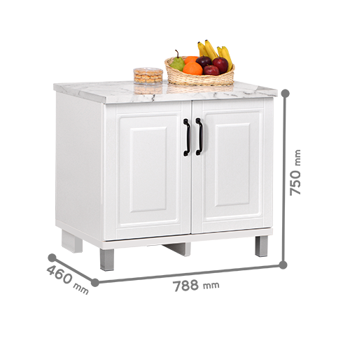 KITCHEN SET BAWAH 2 PINTU 0108 WHITE