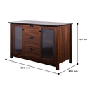 KITCHEN SET BAWAH 2 PINTU 3 LACI ODELIA BROWN TEAK