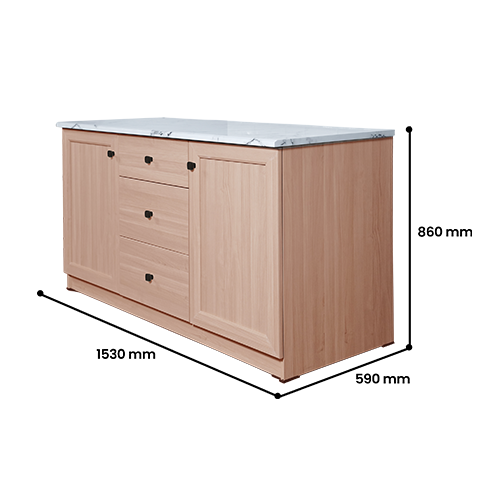 KITCHEN SET BAWAH AILEEN 2 DOOR WINTER MAPLE