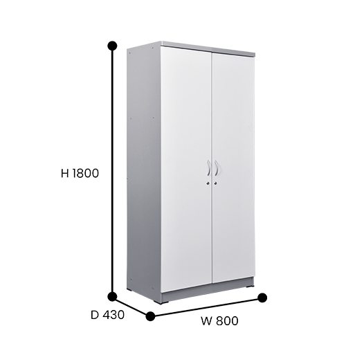 LEMARI PAKAIAN 2 PINTU 261117 GREY