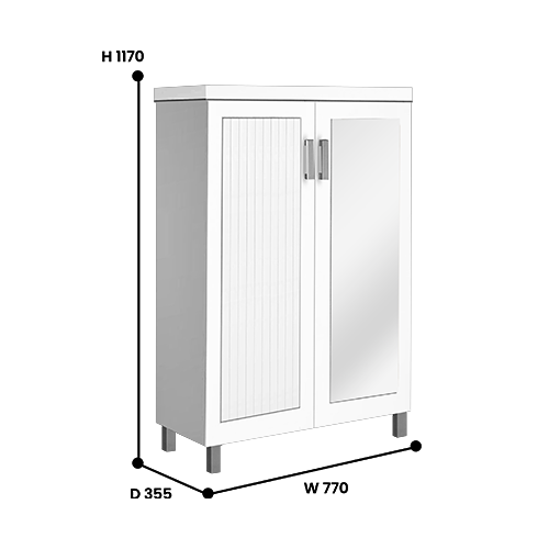 LEMARI SEPATU 001 WHITE