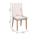 MARBLE DINING SET C17-753+ 4 CHAIRS BEIGE