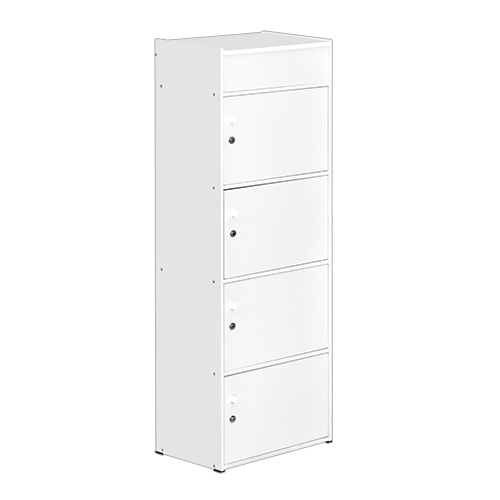 RAK SERBAGUNA 4 PINTU + MIRROR PUTIH