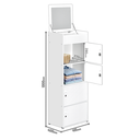 RAK SERBAGUNA 4 PINTU + MIRROR PUTIH