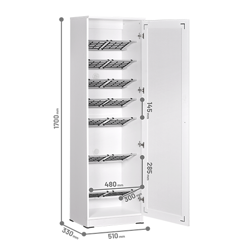 SHOE RACK WITH MIRROR LAVENDER WHITE