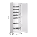 SHOE RACK WITH MIRROR LAVENDER WHITE