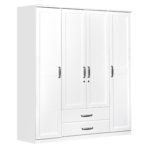 WARDROBE LAVENDER 4 DOORS WHITE