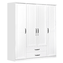 WARDROBE LAVENDER 4 DOORS WHITE