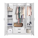 WARDROBE LAVENDER 4 DOORS WHITE