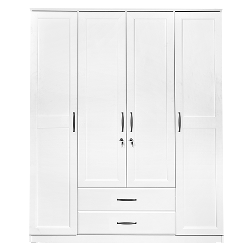 WARDROBE LAVENDER 4 DOORS WHITE
