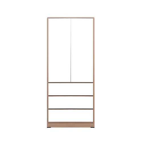 WARDROBE GARVIN TWO DOORS NATURAL