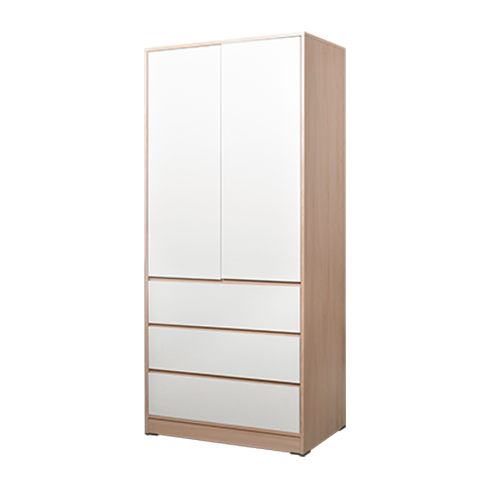 WARDROBE GARVIN TWO DOORS NATURAL