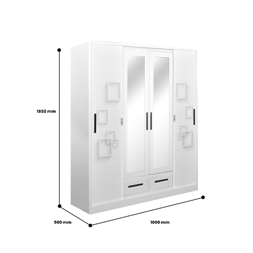 STEEL XR SLIDING WARDROBE 4 DOOR PRINTING 1