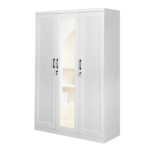 STEEL WARDROBE 3 DOOR ELEGANCE WHITE