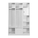 STEEL SLIDING WARDROBE 3 DOOR VIRGINIA WHITE
