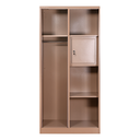 STEEL SLIDING WARDROBE 2 DOOR SL90BB BROWN