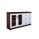 LEMARI HIAS RENDAH DENGAN 3 DRAWER WALNUT MALOUF