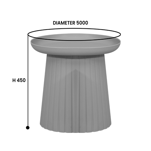 COFFEE TABLE PC5070 WHITE GREY DIA 50 DIA 70