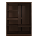 WARDROBE SLIDING MILANO BROWN TEAK