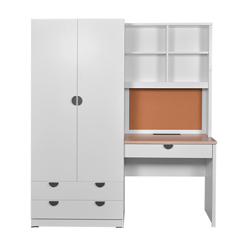 WARDROBE STUDY DESK WYNN 002 WHITE