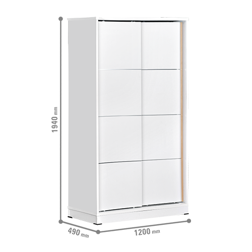 LEMARI SLIDING SEDANG 26112 WHITE